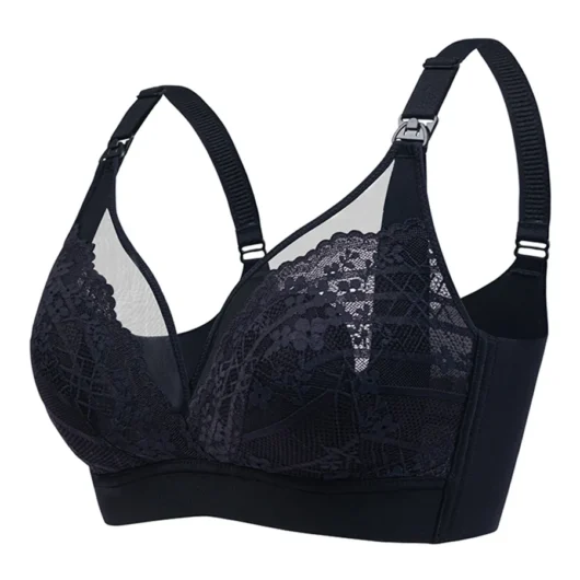 Front-Opening Lace Nursing Bra with Bunny Ears for Pregnant Women
