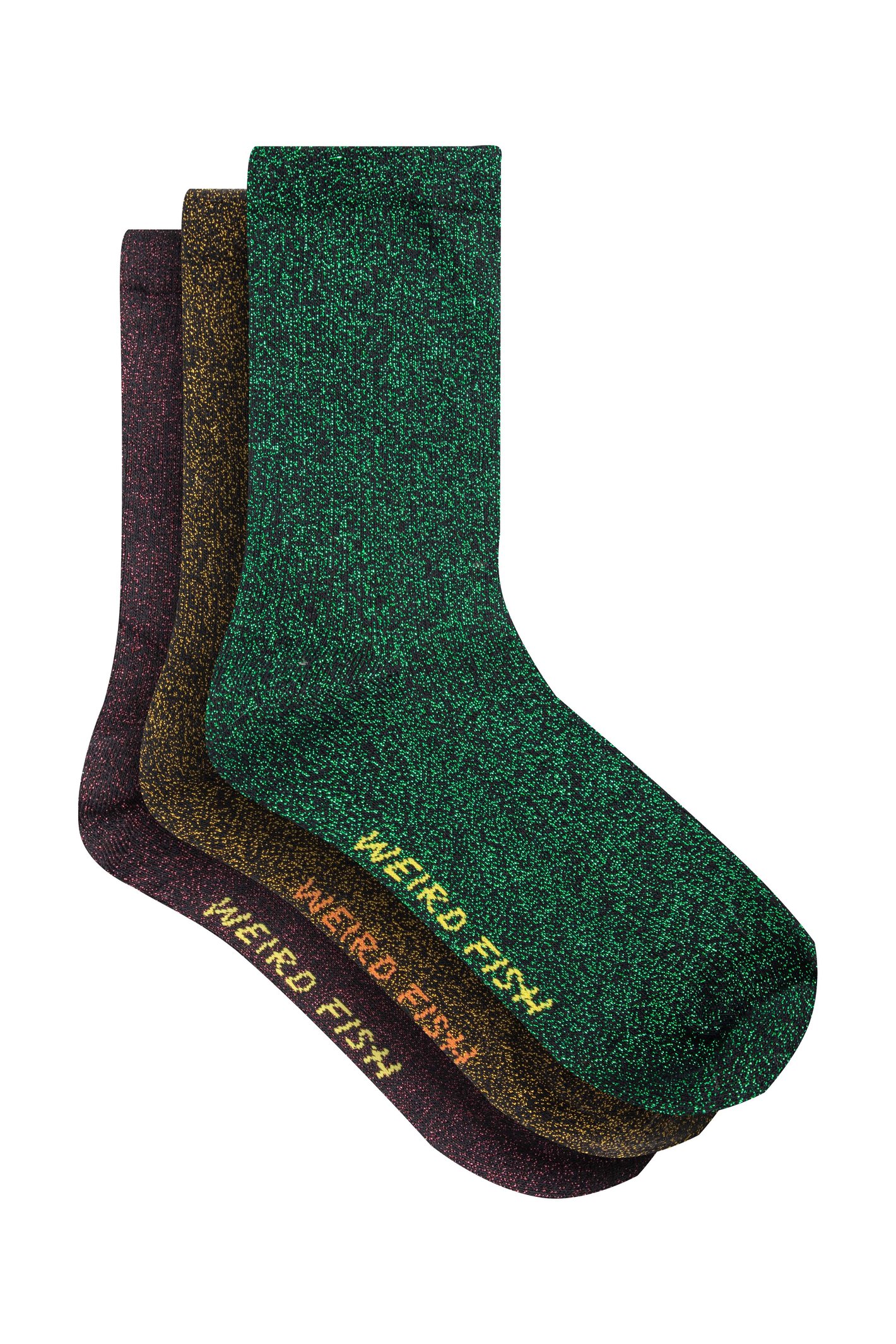 Weird Fish Electra Sparkle Ribbed Socks 3pk Multi Size 4-7
