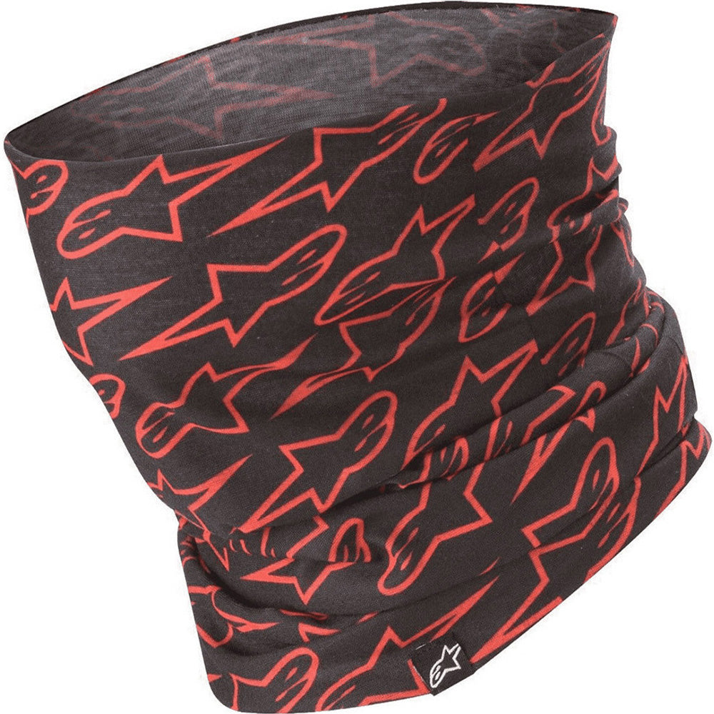 Alpinestars Neck Tube - Black Red Fluo
