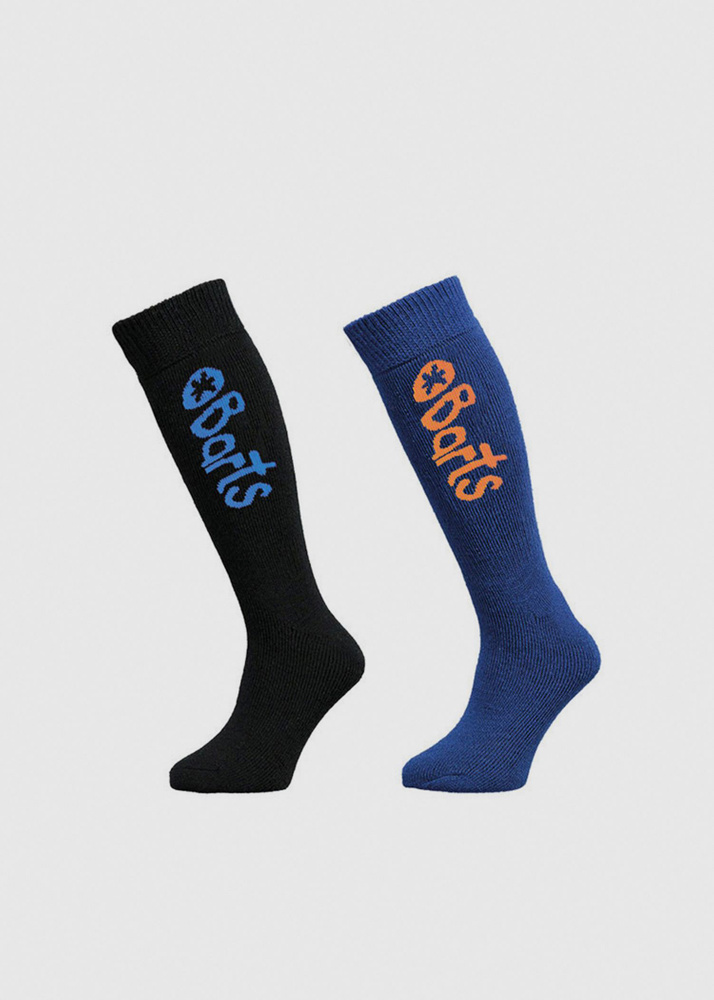 Barts Twin Pack Kids' Socks - Black/Blue - S