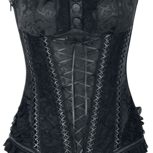 Bedroom Stories Corsage - Crest - S to 4XL - for Women - black