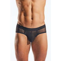Cocksox CX76ME Contour Pouch Italian Mesh Sports Brief - Nero