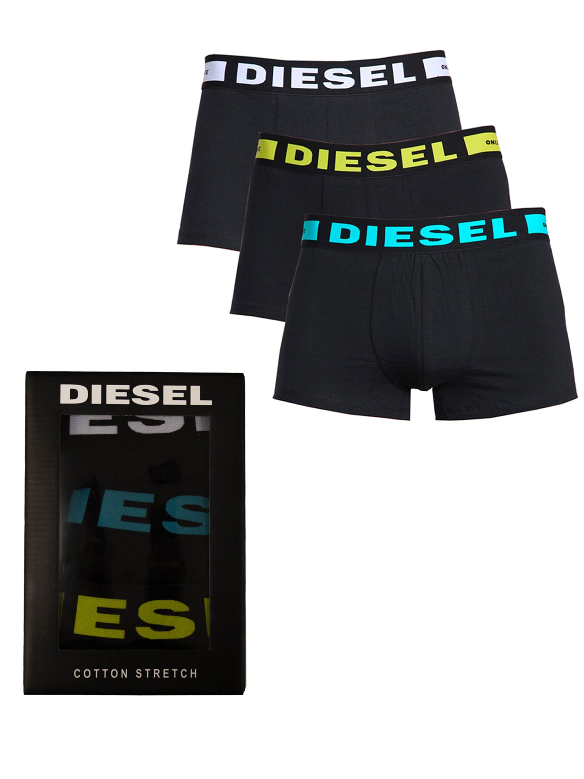Diesel | Mens Black Boxers (3 Pack) - Black / S