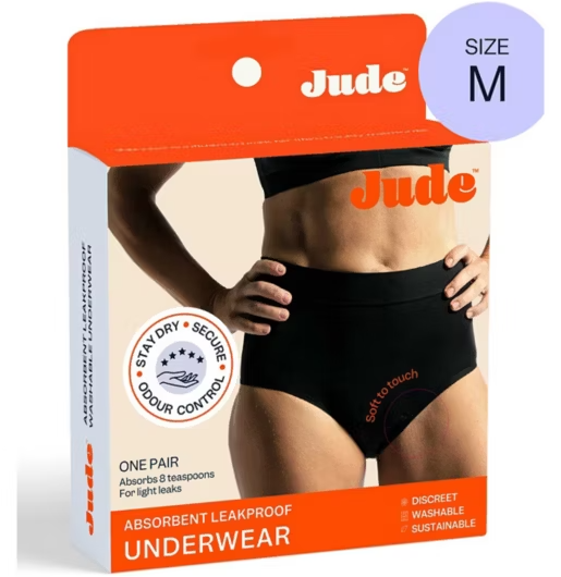 Jude Underwear High Brief Black Medium Single