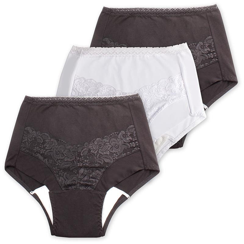 Ladies Pants Black/White Size 10-12 Set of 3