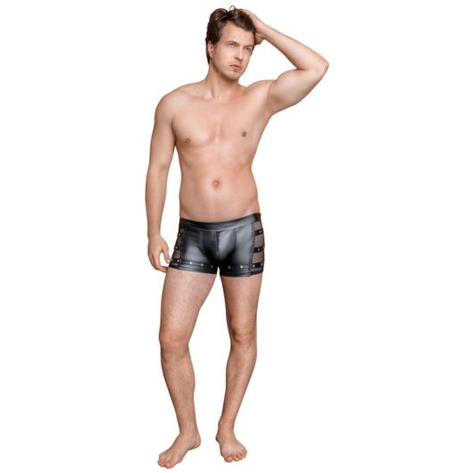 NEK Black Boxer Shorts with Zipper - Black - S
